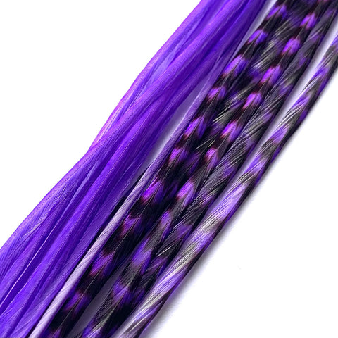 Purple Hair Feathers X XL XXL