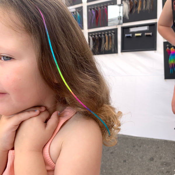 Rainbow Feather Hair Extensions