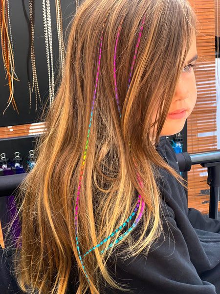 Rainbow Feather Hair Extensions