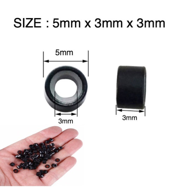 MicroBead Hair Rings 1000pc