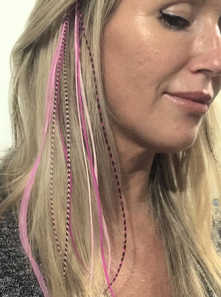 HotPink Hair Feathers X-XXXL