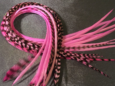 HotPink Hair Feathers X-XXXL